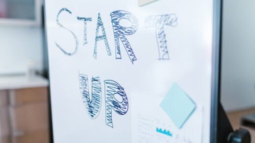 whiteboard med startup text